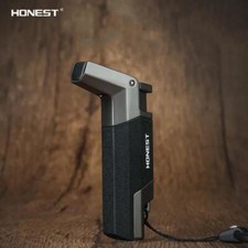 Encendedor de cigarros modelo llama recta a prueba de viento turbo antorcha butano exterior HONESTO