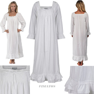 victorian style white cotton nightdresses