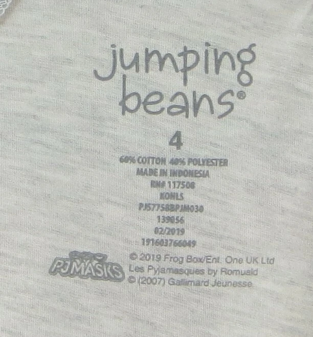 PJ Masks Boys T-Shirt New Gray Officially Licensed Jumping Beans - Image 4 of 4