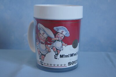 Campbell Soup Thermo-Serv insulated mug cup 3 cooks 1994 M'm! M'm! Good!
