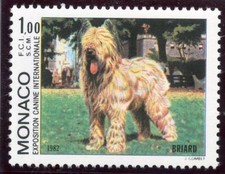 STAMP / TIMBRE DE MONACO N° 1330 ** FAUNE / CHIEN / BRIARD