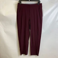 ATHLETA Brooklyn Mid Rise Ankle Pants Women's Size 10 Maroon 198671
