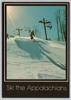 Cataloochee Ski Area Scene Maggie Valley NC North Carolina Postcard Appalachians