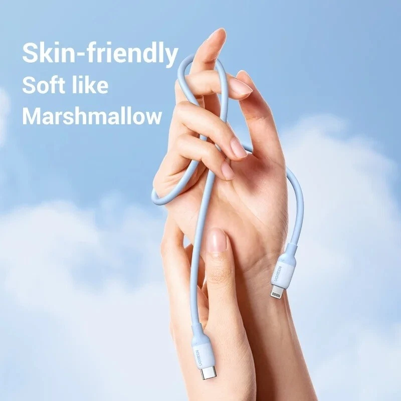 UGREEN MFi-Certified 20W PD USB C to Lightning Silicone Cable iPhone 14 13 12 11 - Image 4 of 4