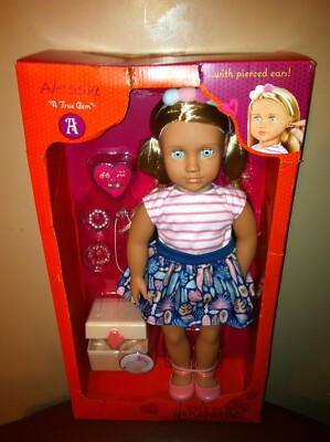 Our Generation Allessia 18'' w Pierced Ears Jewelry Doll