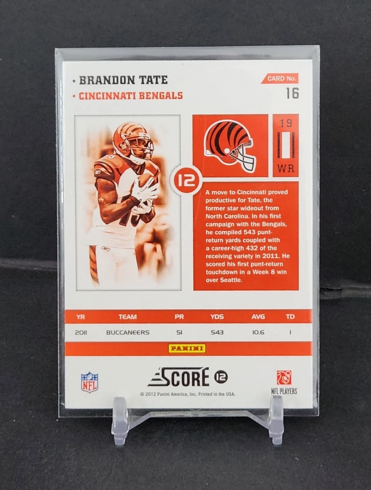 Brandon Tate 2012 Score Numbers Game #16   - Image 2 of 2