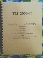 Citizenship 1928 The American's Manual for Citizens TM2000-25 UNMODIFIED