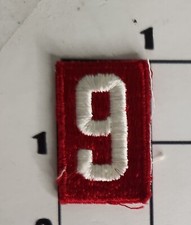 Number 9 or 6 Boy Scouts America White on Red Troop Identification Sew On