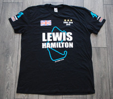LEWIS HAMILTON T-SHIRT MERCEDES-AMG F1 SILVERSTONE 2008 2014 2015 UK FLAG XXL