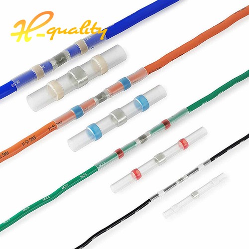 400PCS Waterproof Heat Shrink Solder Seal Wire Butt Terminals Crimp Connectors - Picture 3 of 12