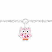 Armkette Mit Eulen AnhäNger 925 Silber - Kinder Damen MäDchen Schmuck