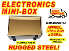 ELECTRONICS MINI-BOX. RUGGED STEEL CONSTRUCTION. RUBBER FEET !!!FREE SHIPPING!!!