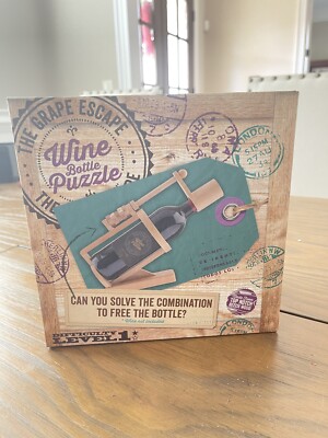 The Grape Escape Wine Bottle Puzzle Solve The Puzzle Free The Bottle (New-Open)