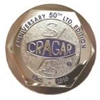CRAGAR 50th Anniversary S/S Cap.  (Single Cap)