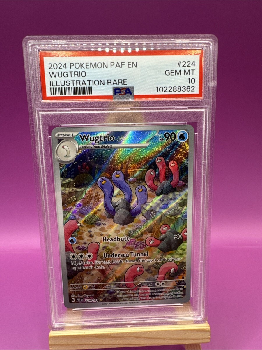 PSA 10 Wugtrio 224/091 Holo Pokemon Card Paldean Fates GEM