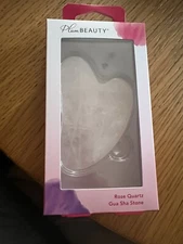 Plum Beauty Travel Size Rose Quartz Gua Sha Sculpting Stone Promotes Circulation