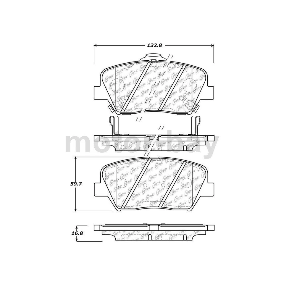 Тормозные колодки передние и задние для Hyundai Santa Fe Sport 2016 2015 2014 2013 - Изображение 2 из 4