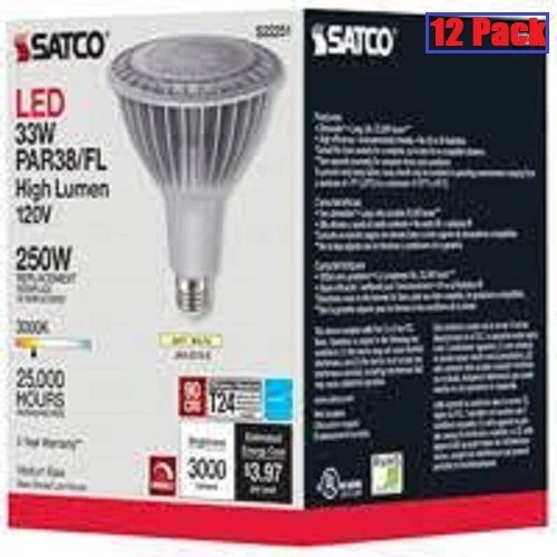 Satco par38 led sale 3000k