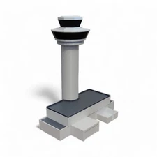 Airport ATC Air Traffic Control Tower Diorama Model 1:400 Scale White Stansted