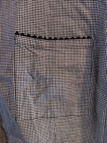 Crazy Horse Black And White Plaid Women Short Sleeve Button Up - Picture 3 of 9