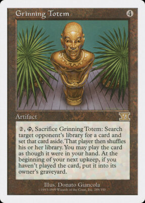 MTG Magic the Gathering Grinning Totem (288/351) Sixth Edition MP