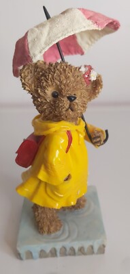 Kuddles Korner April Rain Umbrella Yellow Rain Jacket  Bear 2002