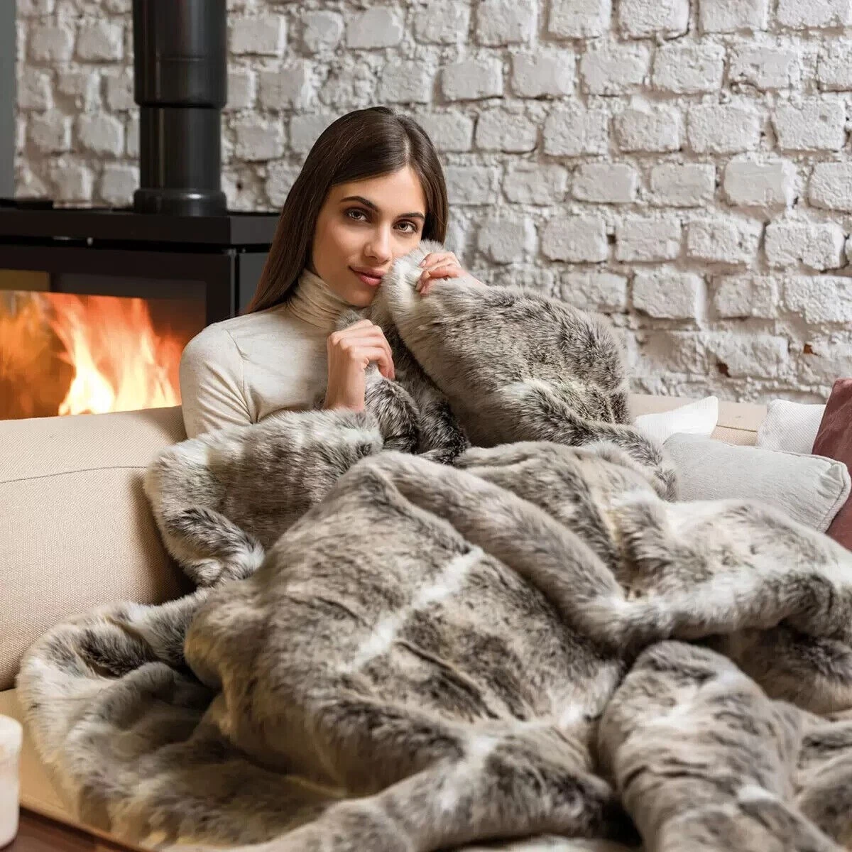 Heated Electric Throw Blanket Dreamland Soft Faux Fur Deluxe Low Running  Cost | eBay