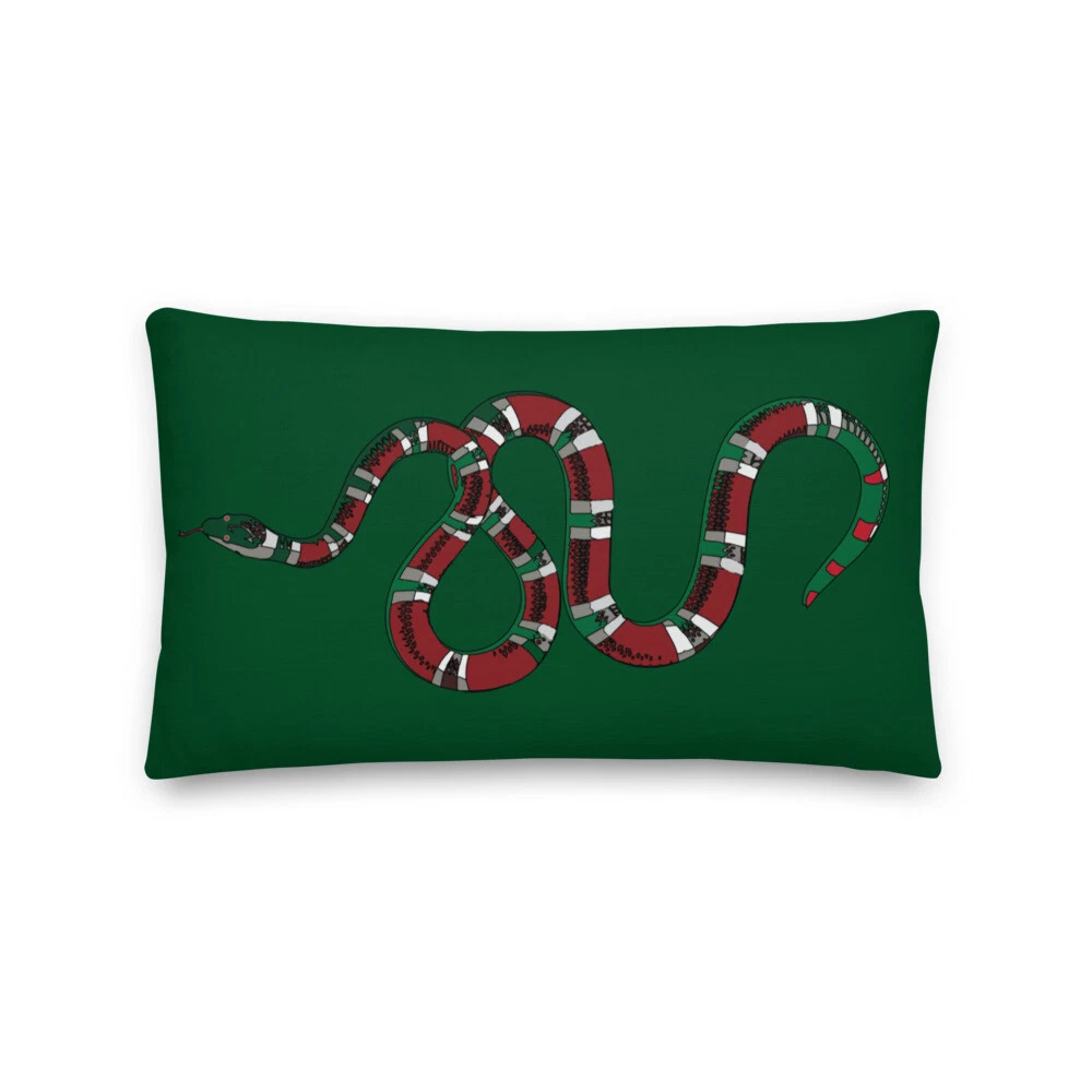 Snakes On Green Premium Pillow