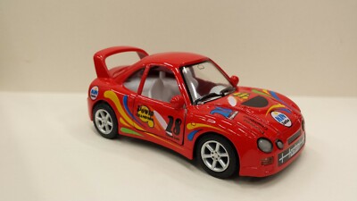 Lustig Rot Kinsfun Turbo Racer Auto Spielzeug Modell Druckguss Metall Offen Türe