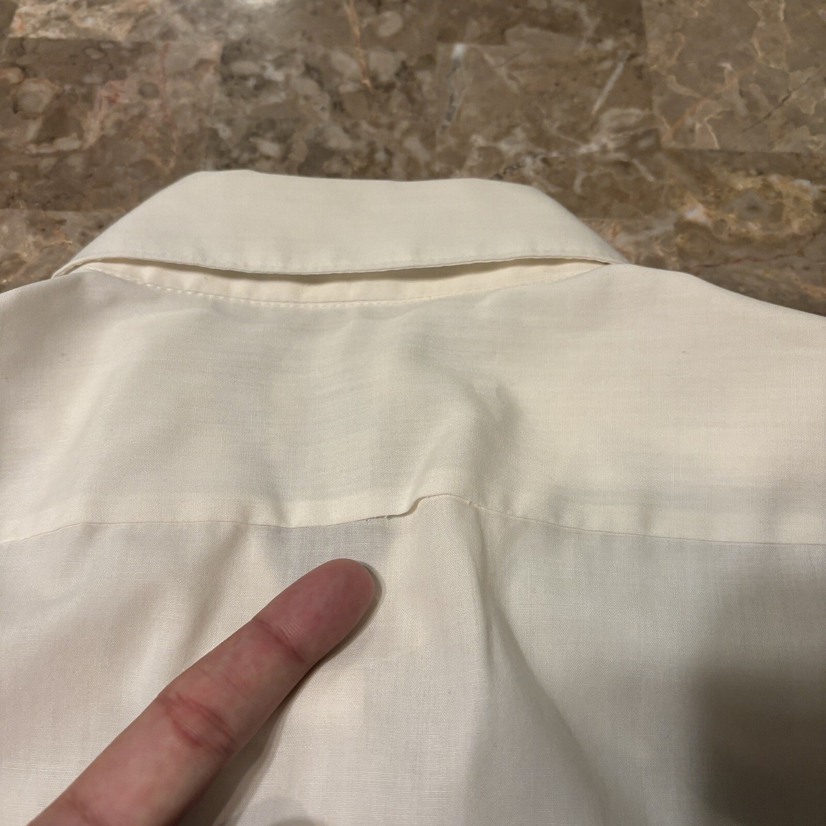 Vintage Sears Shirt Mens XL White Perma Prest Button Up 70s Vintage Sears Shirt Mens XL White Perma Prest Button Up 70s