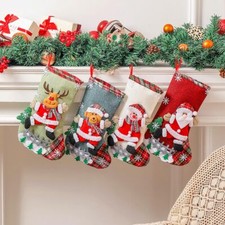 Nikolausstrumpf Gro&szlig; Weihnachtsstrumpf Nikolausstiefel Weihnachtssocken 31cm