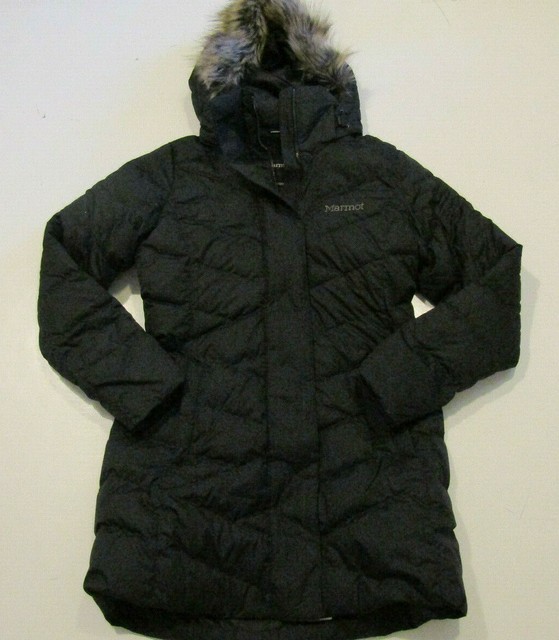 Marmot Long Down Varma Coat Womens Black Puffer Parka 700 Fill Small for sale online eBay