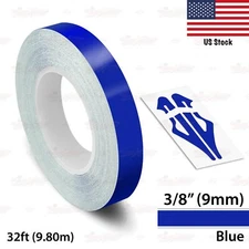 3/8" Roll Vinyl Pinstriping Pin Stripe Solid Line Tape Decal Sticker 9mm BLUE