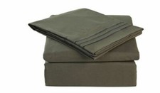 Maevis Bed Sheet Set MICROFIBER Hypoallergenic 3-piece Deep Pocket TWIN GREY