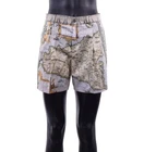 DOLCE & GABBANA Sicily Map Printed Cotton Chino Shorts Slim Fit Beige XS S 05358