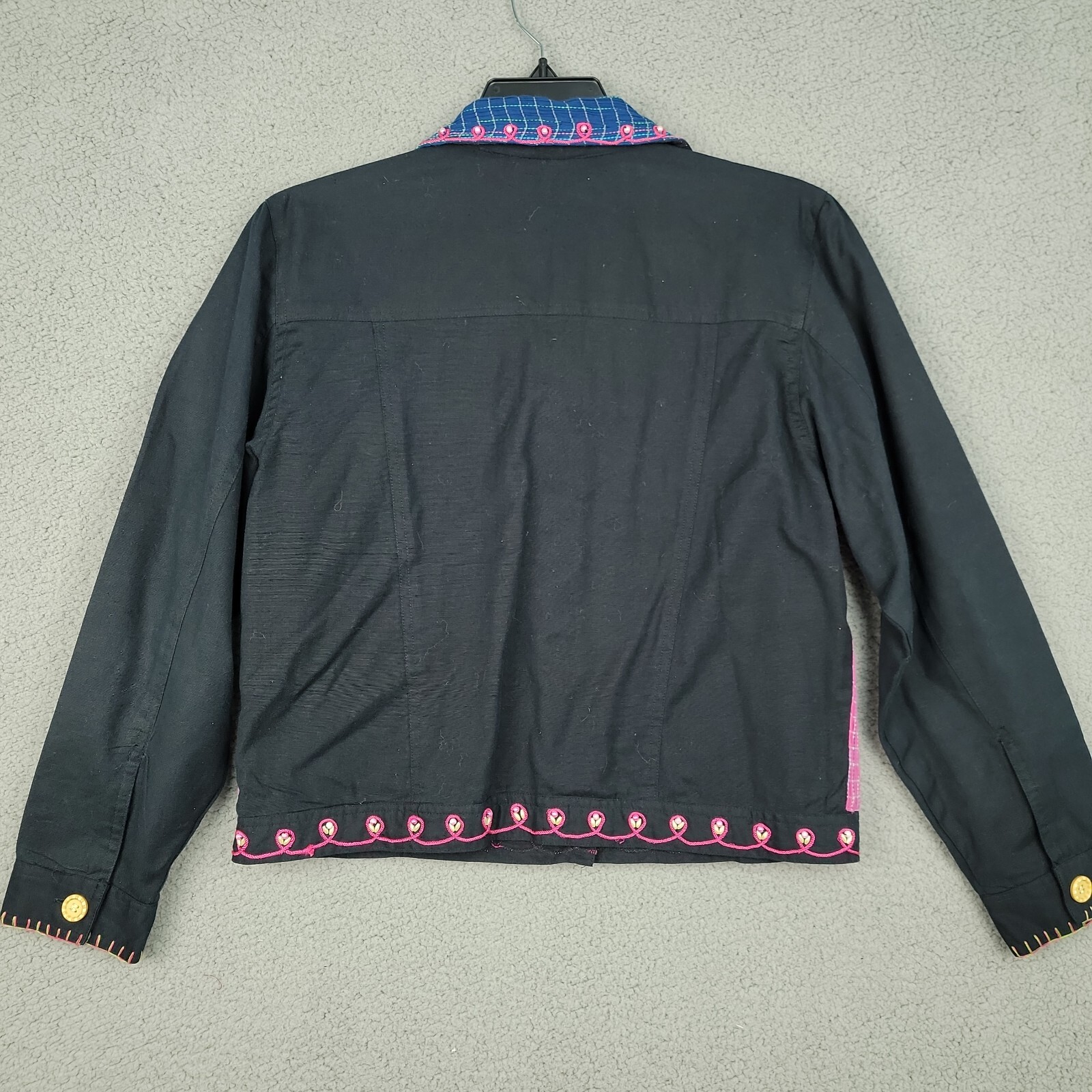 New Direction Jacket Womens Sz L Patchwork Embell… - image 9