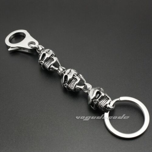 Stainless Steel Unique Skull KeyChain Biker Rocker Punk Accessory 5L018KCA - Picture 2 of 10
