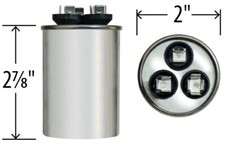 30 3 uf/MFD 370 VAC volts Round Dual Run Capacitor 50/60 Hz , JustCapacitors