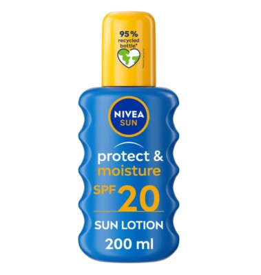 Nivea Protect & Moisture LSF20 Sonnencreme 200ml (KAPPE FEHLT)