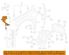 AUDI OEM 19-25 Q8,RS Q8,SQ8 Fender Fender Components-Front Bracket 4M8821131C