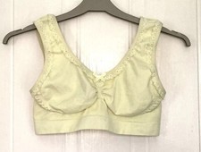 TU Lemon Yellow Crop Top Bra Size S Small Bralette Stretchy Wireless Elasticated