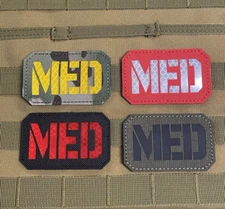 MED Medic IR Reflective Patch Paramedic EMT IFAK Hook Loop