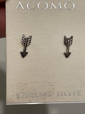 ACOMO sterling silver arrow earrings 