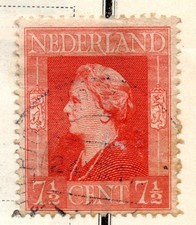 Netherlands 1944, Queen Wilhelmina, Dutch Royalty in red, 7 1/2 cent