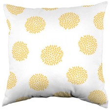 Boho Flowers Decorative Pillow, 2 Sizes, Made in the USA