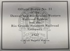 Official Roster No.11 Of The Denver and Rio Grande Western Railroad System — photo 3