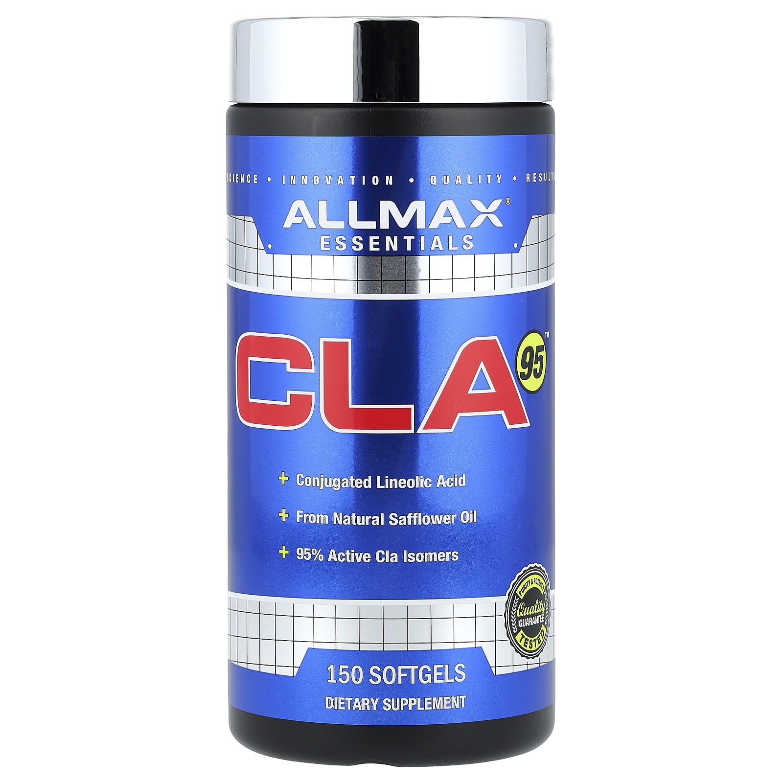 ALLMAX Nutrition CLA 95 выход CLA высочайшей степени чистоты 95 1000 мг 150 мягких капсул 6190₽