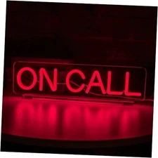 Neon Sign, On a Call Sign for Office With Stand Tabletop Quiet LED Sign On Call