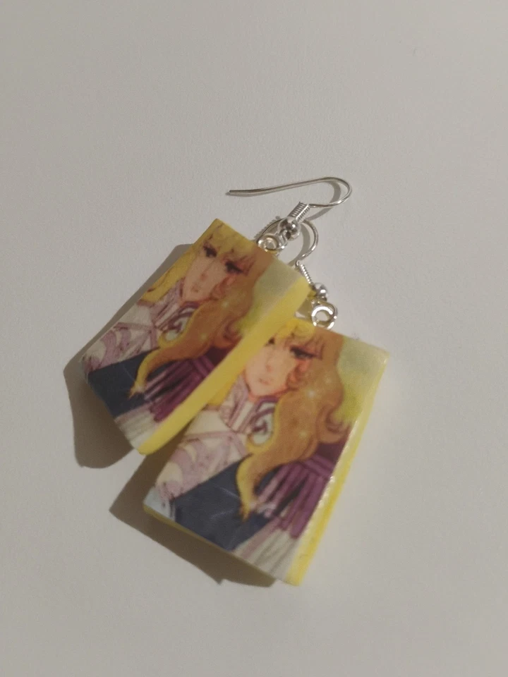 ORECCHINI IN FIMO FATTI A MANO CARTOON ANNI 80 LADY OSCAR - Immagine 2 di 3