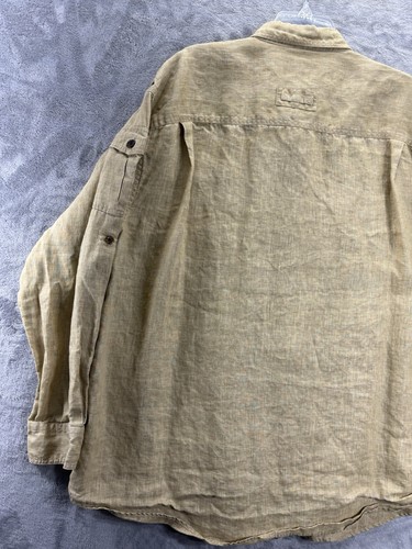 Orvis Long Sleeve Button Down Linen Adult XXL Fish Shirt 9T7G Casual Hiking Camp - Picture 12 of 23